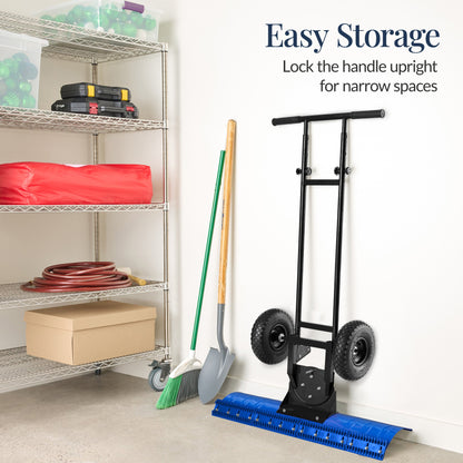 36" Heavy-Duty Snow Pusher with Wheels – Adjustable Steel Blade