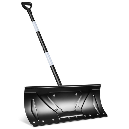 24" Heavy-Duty Snow Pusher – Ergonomic Hand Plow