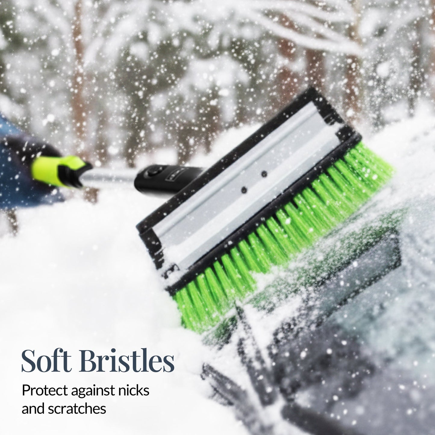 39" Extendable Snow Brush with Ice Scraper & Squeegee