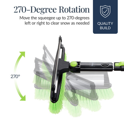 4-in-1 Snow Brush with Shovel, Ice Scraper & Squeegee