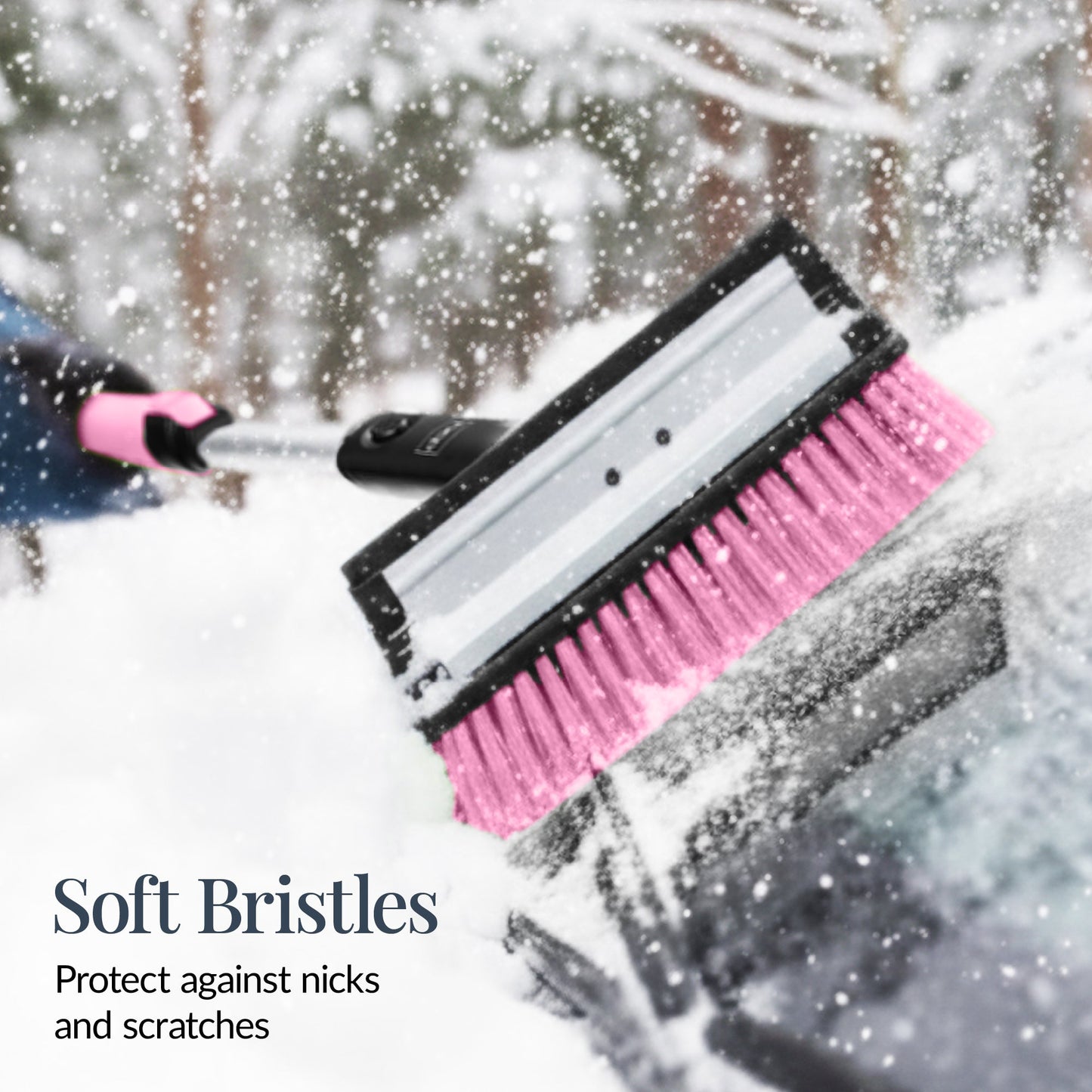 4-in-1 Snow Brush with Shovel, Ice Scraper & Squeegee